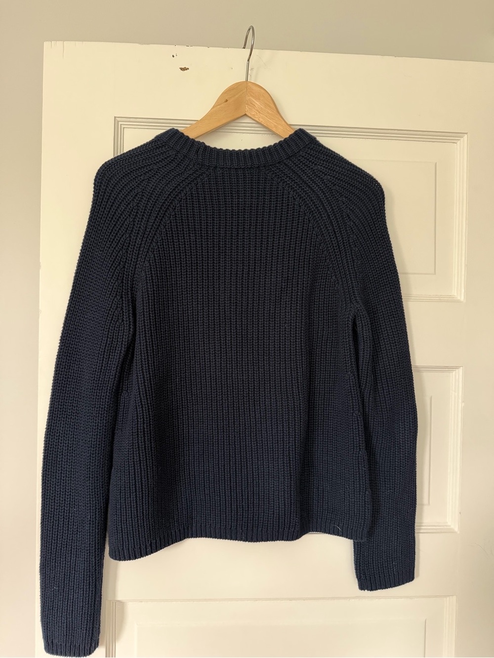 Quince 100% Cotton Navy Fisherman Sweater - Picture 4 of 5